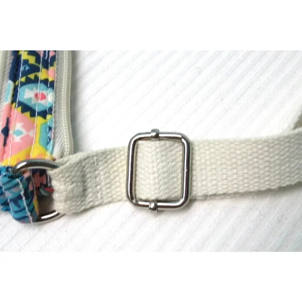 Bright Multicolor Crossbody Quilted Cotton Purse Aztech Pattern Very Clean! - Picture 4 of 6